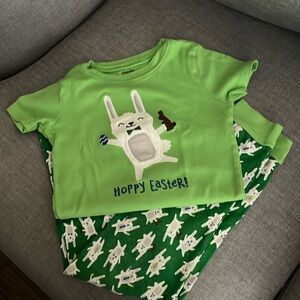 Easter Gymboree Short Sleeve Shirt & Pants PJs size 8
